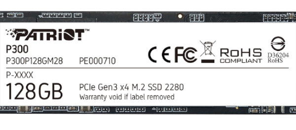 Patriot P300 128GB M.2 PCIe NVMe SSD