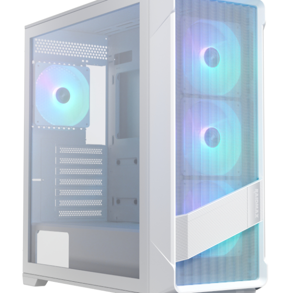 Raidmax X603TWF ATX type-C 41cm VGA ARGB Mid-Tower Gaming Chassis – White