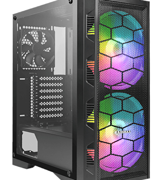 Raidmax X616TBF ATX|Micro-ATX|ITX ARGB Mid-Tower Gaming Chassis – Black