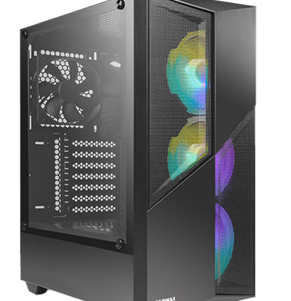 Raidmax X627TBF ATX|Micro-ATX|ITX ARGB Mid-Tower Gaming Chassis – Black
