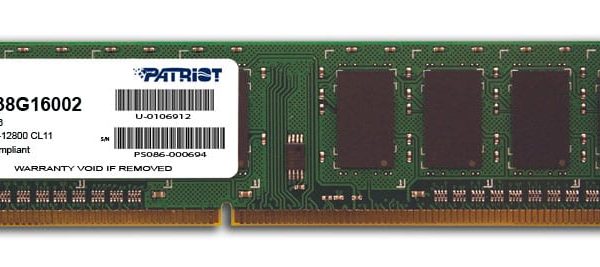 Patriot Signature Line 8GB 1600MHz DDR3 Single Rank Desktop Memory