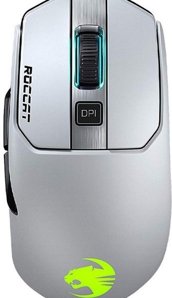 Roccat Kain 202 AIMO White Wireless Optical 16000 dpi Titan-Click RGB Gaming Mouse