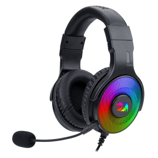 REDRAGON Over-Ear PANDORA USB (Power Only) Aux (Mic & Headset) RGB Gaming Headset – Black